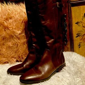 Dark brown riding boots
